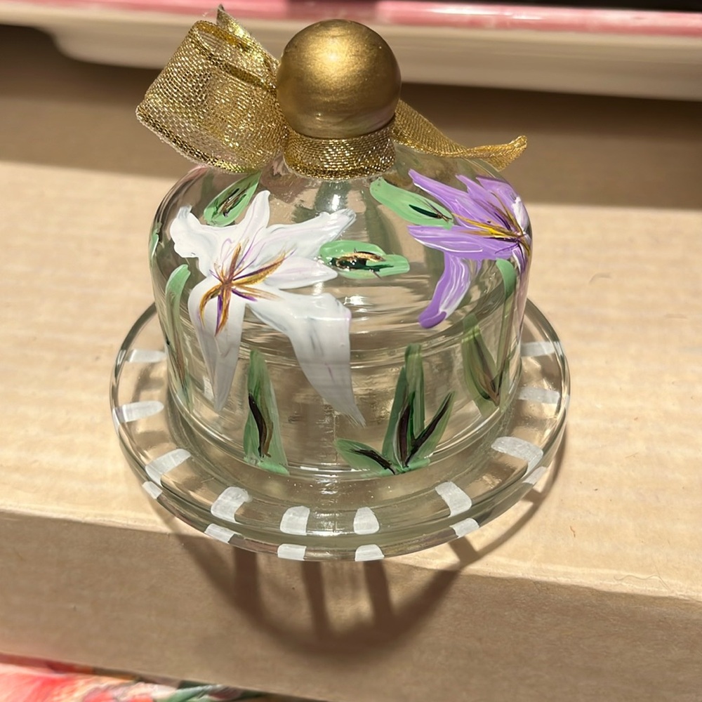 Such a beautiful glass covered dish